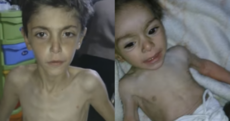 Shocking videos show the starving children trapped in a Syrian town