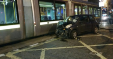 One person hospitalised after collision between car and Luas