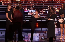 Sharon Osbourne kicked a stage intruder up the arse at the People's Choice... it's the Dredge