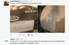 A mouldy pizza base from Tesco made for one hilariously clueless Twitter exchange