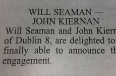 There is a lovely engagement notice in today’s Irish Times