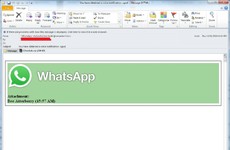 If you receive an email like this from WhatsApp, do not open it