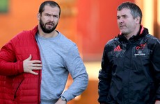 That was quick! Andy Farrell is already at his first Munster training session