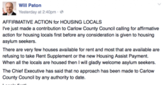 Labour councillor: Housing should be given to locals over asylum seekers