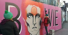This lovely David Bowie artwork just appeared on a Dublin street