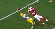 Receiver makes brilliant one-handed circus catch... but it didn't count AND he was carted off injured