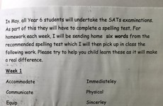 This mam received a deeply ironic letter from her son's school about his spelling