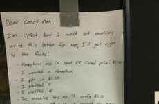 This person left a brilliant note after an epic struggle with a vending machine