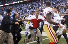 A brawl nearly erupted when 2 NFL coaches got into a post-game scuffle