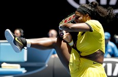 Serena Williams plays shot AROUND the net in Australian Open win