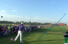 Squeaky bum time as Spieth shot kept in play by fan's arse