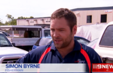 This Irish lad caught a wallaby while fishing and was interviewed on the Australian news