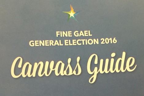 The front of the Fine Gael booklet 