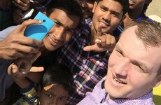 Lar Corbett joins kids' cricket match in Bangladesh - but plays with his hurl