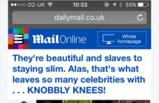 This headline slamming celebs and their 'knobbly knees' is peak Daily Mail