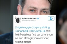 Brian McFadden's Twitter threatened to 'strangle' someone who mocked his career