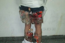 This man just demonstrated how NOT to sneak drink into a country