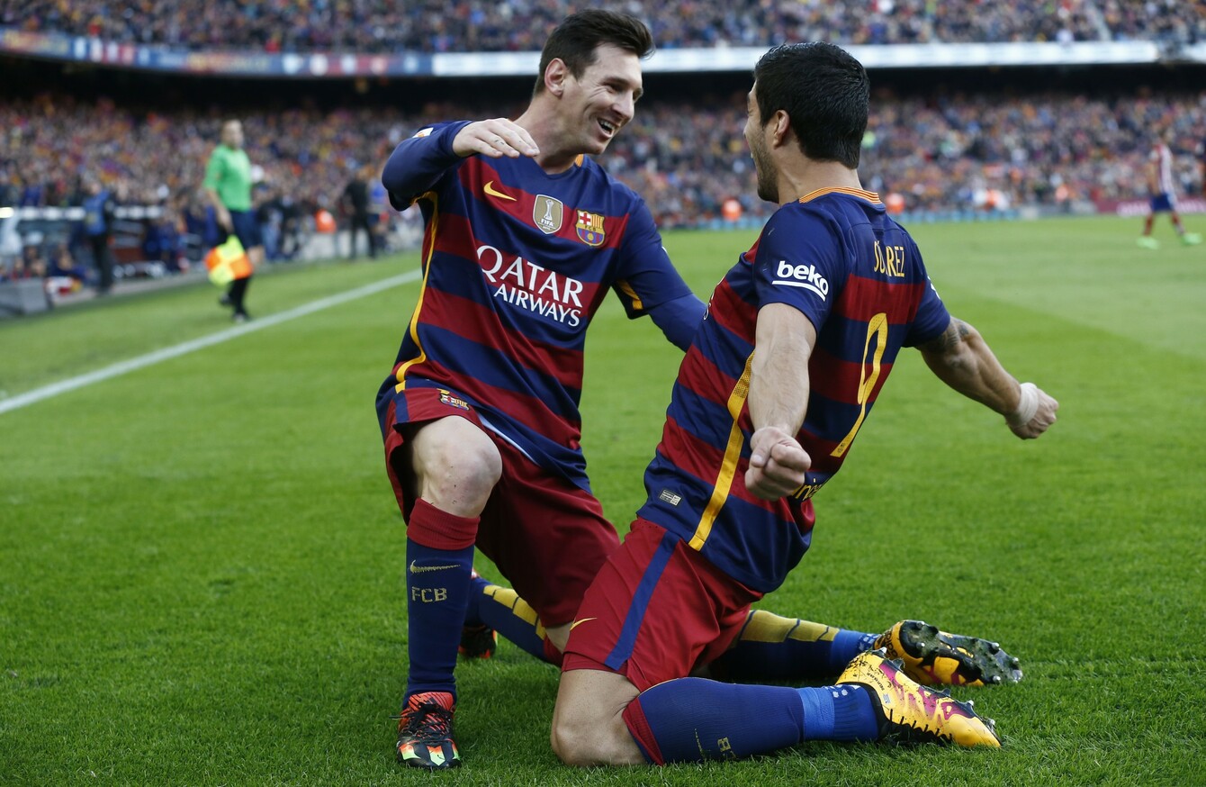 Messi and Suarez give Barca title advantage against 9-man Atleti · The42