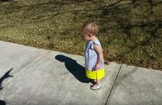 This little girl getting scared of her dad's shadow is just so adorable