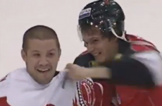 WATCH: An ice hockey player laugh off punches to the head