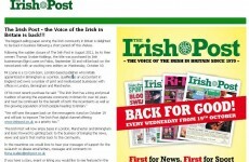 Irish Post returns to newsstands in Britain
