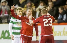 Former Ireland U21 winger with a stunning goal as Dons beat Celtic