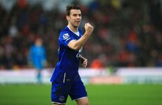 Seamus Coleman paid tribute to his newborn child after scoring today
