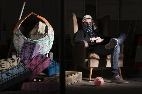 Street artist ADW ahead of the launch of his Pricks and Mortar exhibition at Dublin's South Studios.