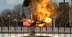 Some people weren't too happy filmmakers were allowed blow up a bus in London today