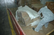 Pics: Two million cigarettes from Vietnam described as 'wood pellets' seized at Dublin Port