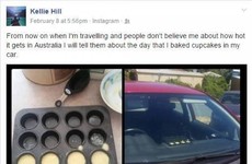 It's so hot in Australia that this woman was able to bake cupcakes IN HER CAR