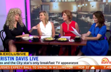 Kristin Davis was made act out a cringey Sex and the City skit on Aussie TV