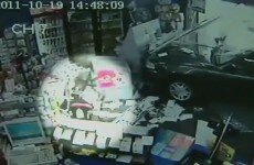 Baby has a lucky escape after car crashes into shop