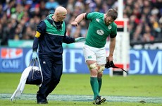 Sean O'Brien suffers hamstring injury while Kearney 'out for some time'