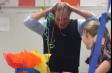 These students threw a surprise party for their teacher and he started crying