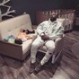Kim K just shared an adorable pic of Kanye and North asleep in a shop... It's The Dredge