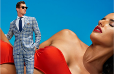 People aren't too happy about this suit company using half-naked women in their ads