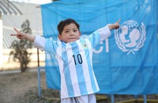 The little kid with the plastic Messi jersey has finally gotten the real thing