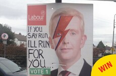 This David Bowie-themed election poster spotted in Galway is a work of genius