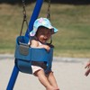 Man trapped in kid's swing for nine hours has to be cut free