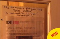 This sign in Irish Oscar winner Ben Cleary's playschool shows teachers never forget