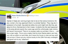 Gardaí in Naas have issued a gas leap day proposal warning for single Irish men