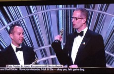 This Oscar winner's surprise message to his kids was the best 'thank you' of the night