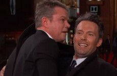 Take a break and watch Ben Affleck smuggle Matt Damon onto a chat show