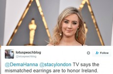 Americans thought Saoirse Ronan's earrings referenced the North/South divide in Ireland