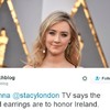 Americans thought Saoirse Ronan's earrings referenced the North/South divide in Ireland