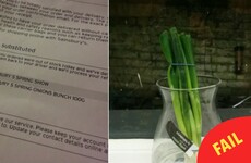 This woman ordered spring flowers and the supermarket sent spring onions instead