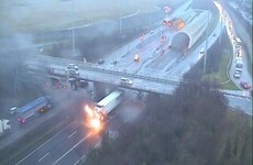 Truck goes on fire near Dublin Port Tunnel
