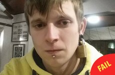 An unlucky lad is going viral after a prankster locked a padlock on his earlobe