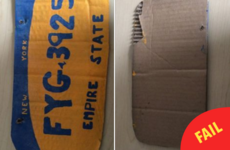 An absolute chancer was arrested for trying to use this homemade car reg